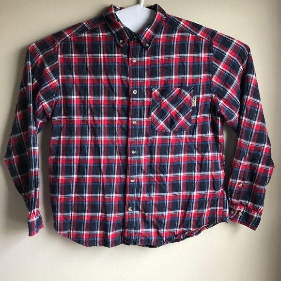 Woolrich Flannel 100% Cotton Shirt Front Pocket XL - Picture 1 of 8